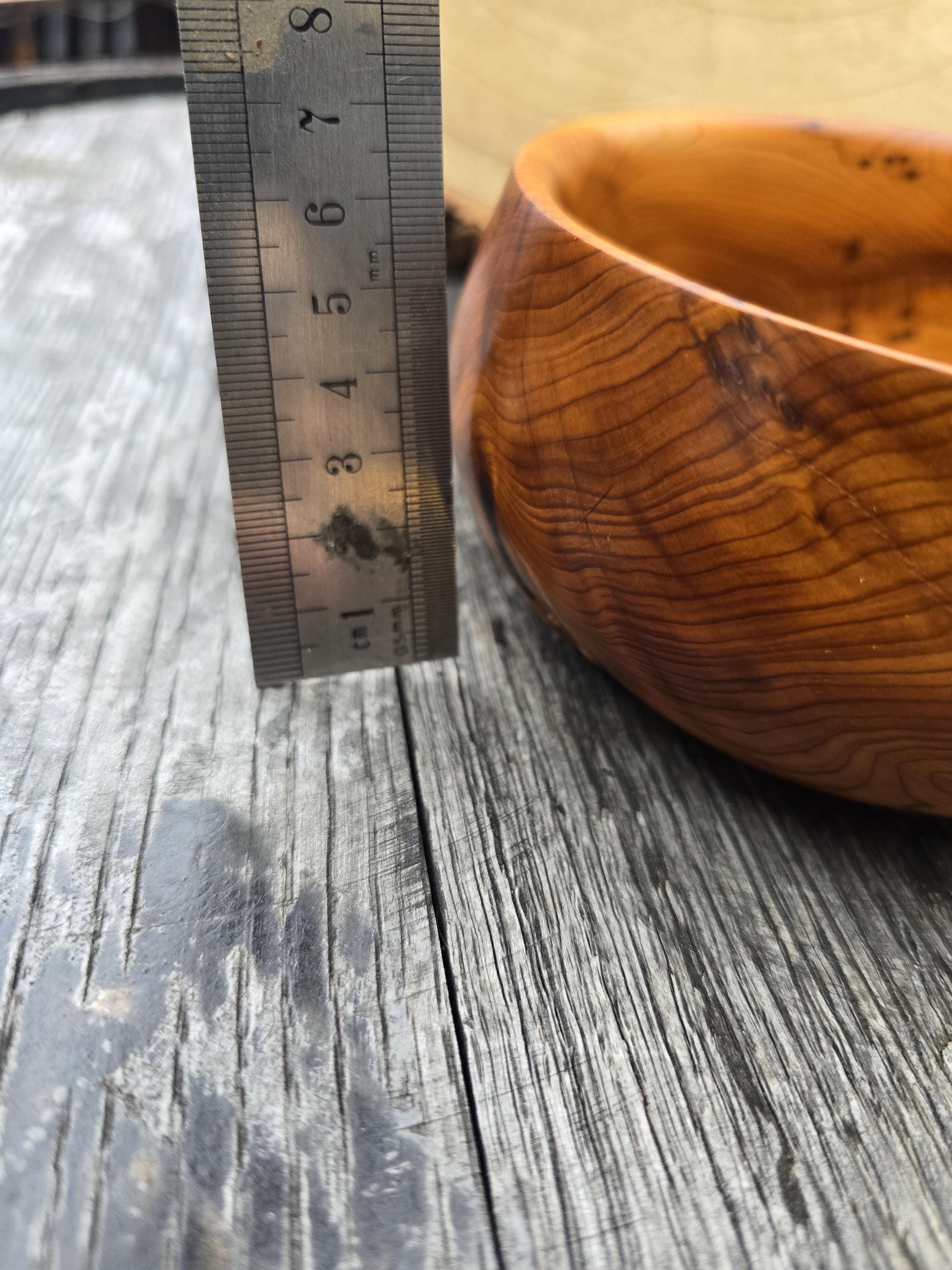 Handcrafted Rustic Yew Bowl