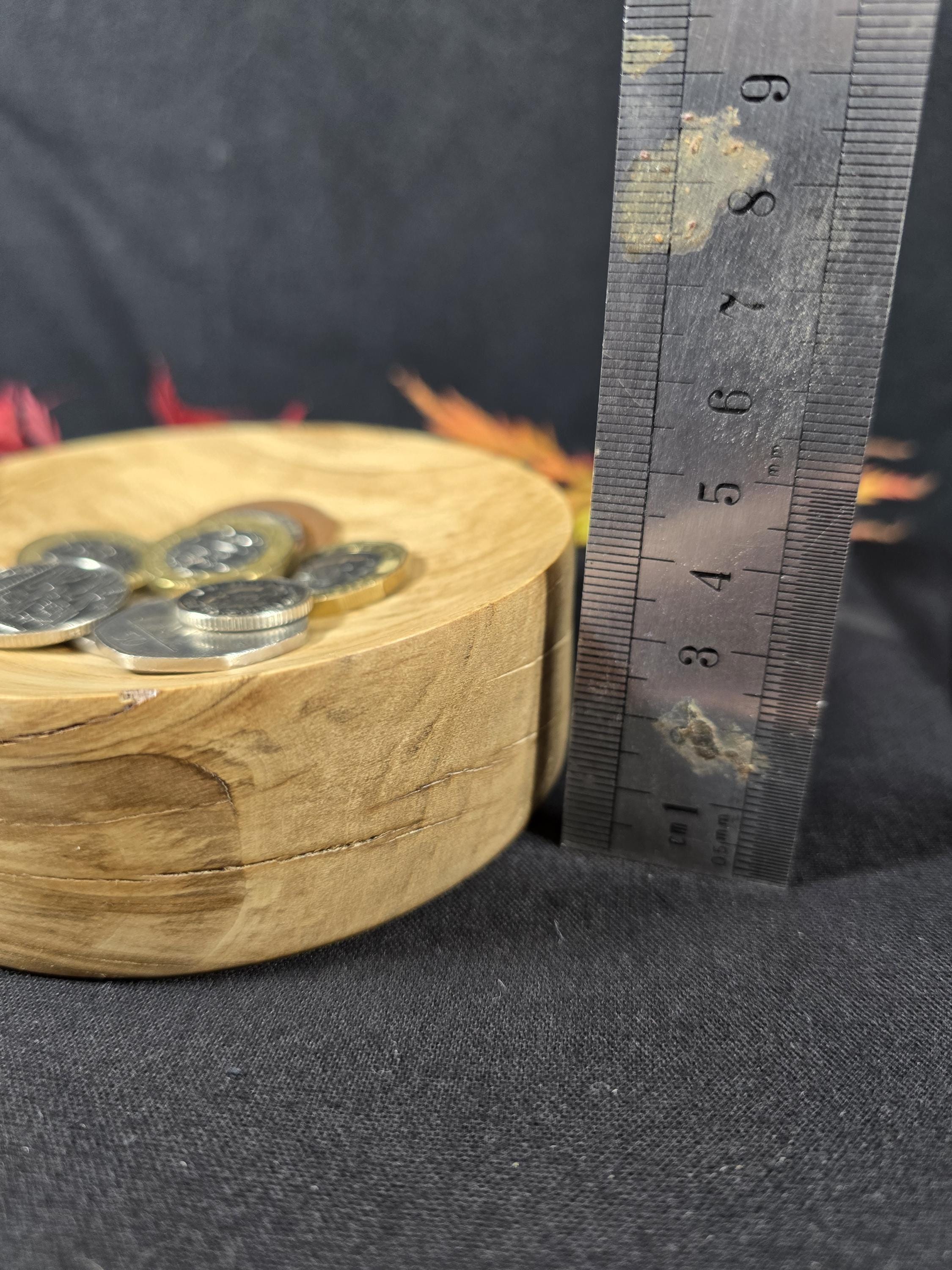 Handturned Oak Burr Coin Dish
