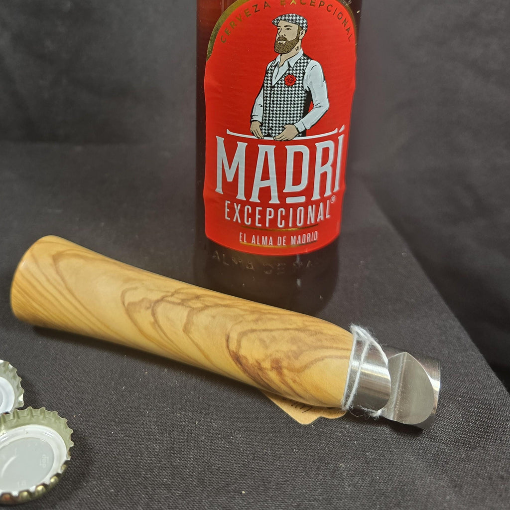 Handturned Olive Wood Bottle Opener