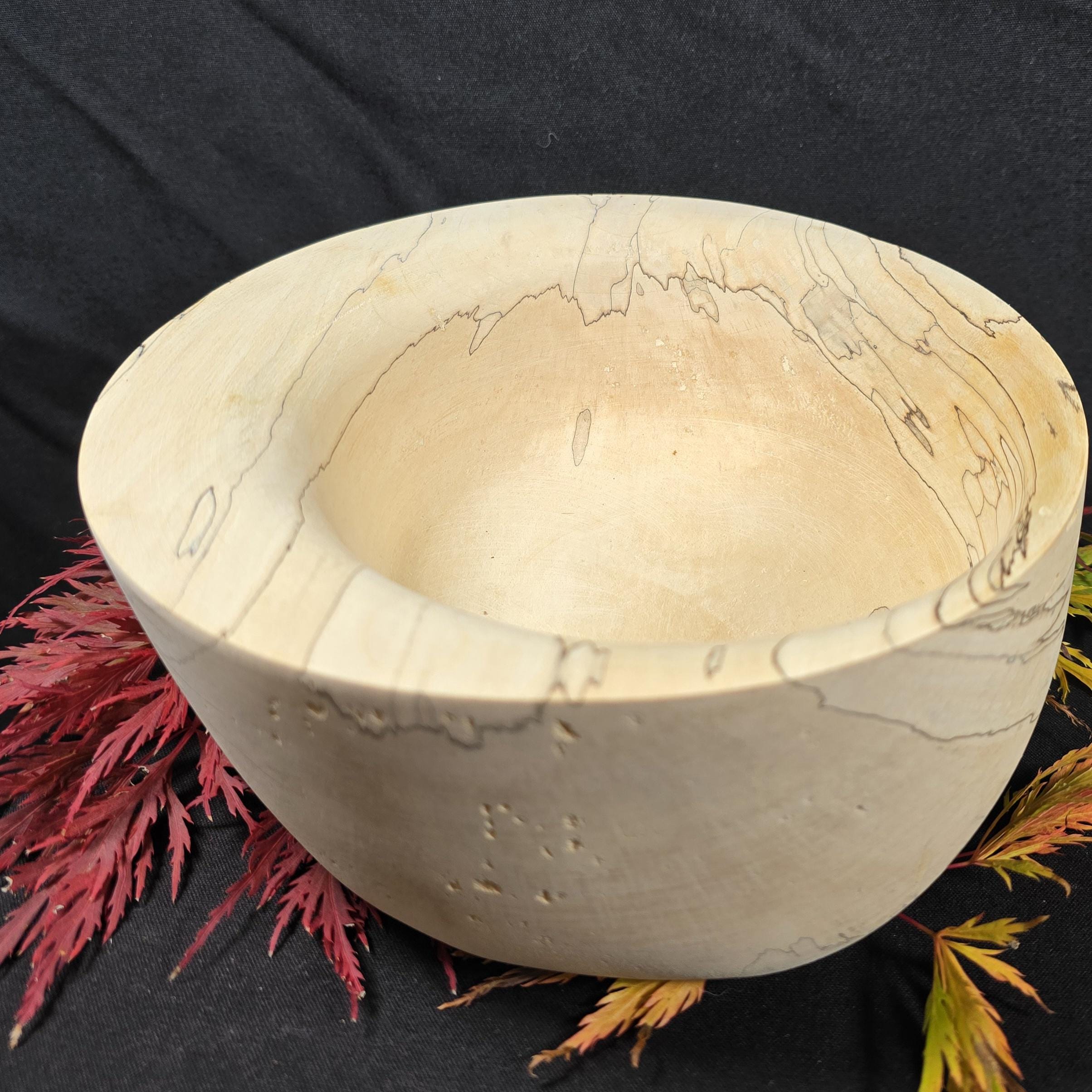 Spalted Beech Handturned Big Bowl