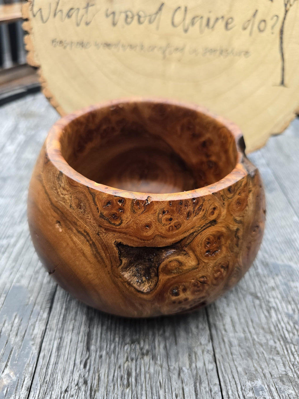 Burr elm bowl