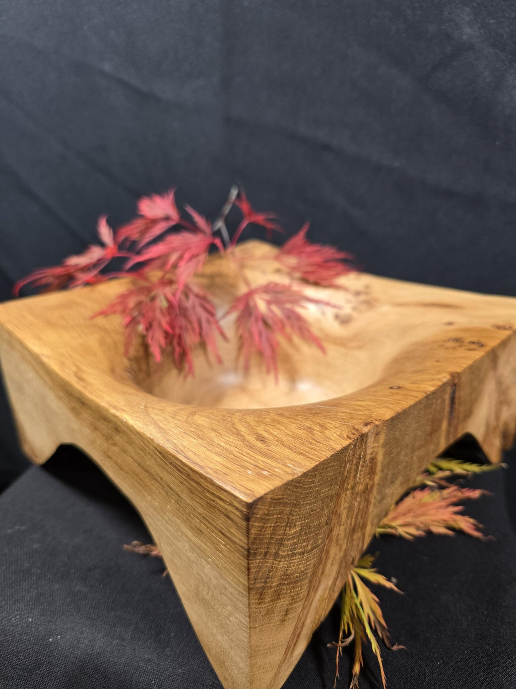 Square oak burr bowl