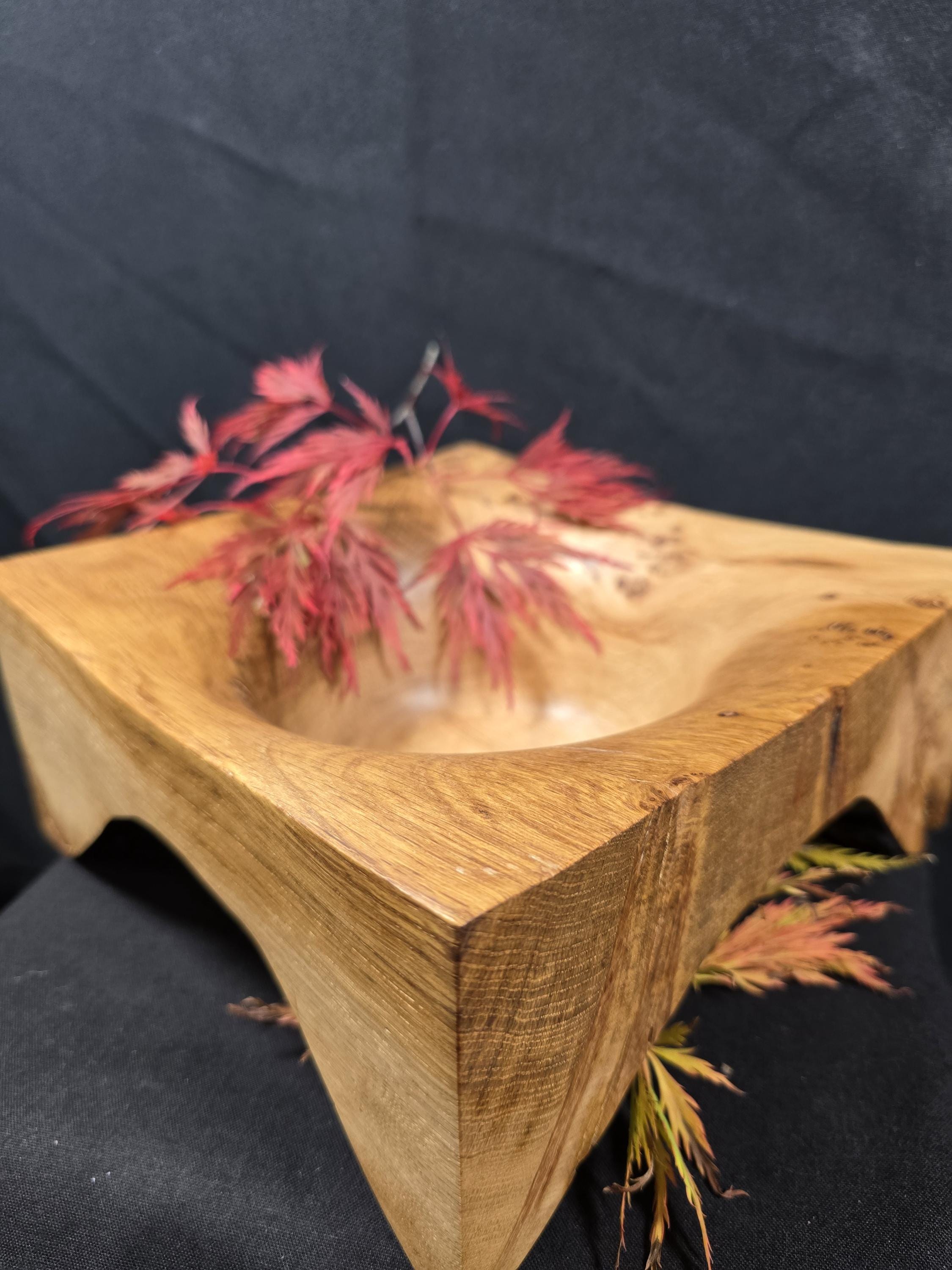 Square oak burr bowl