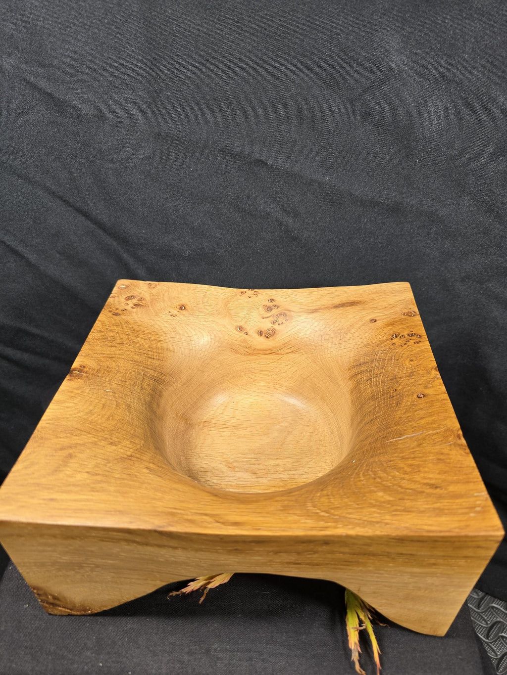 Square oak burr bowl
