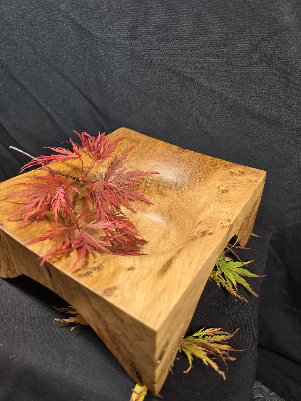 Square oak burr bowl