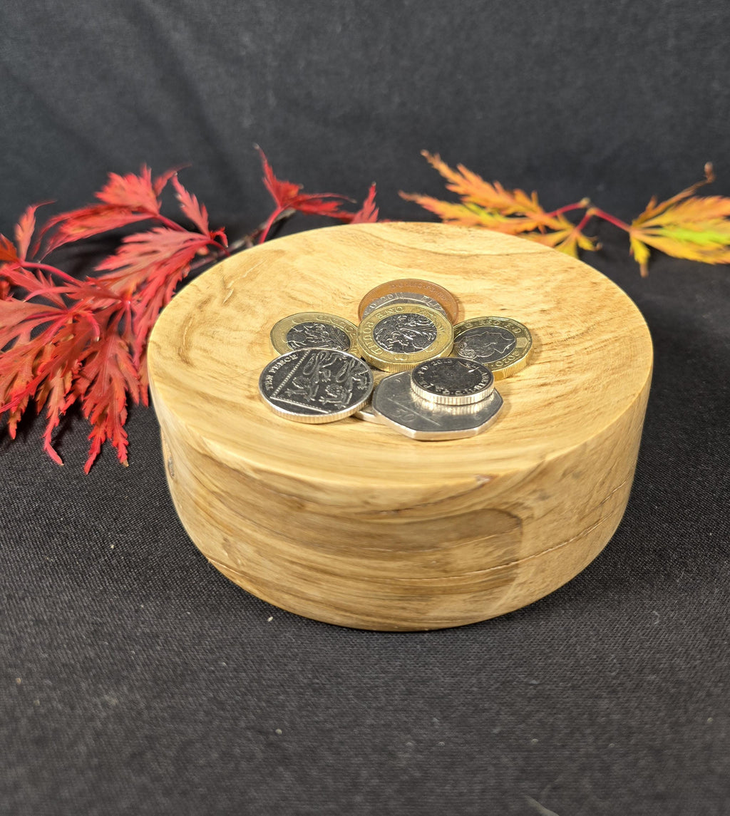Handturned Oak Burr Coin Dish