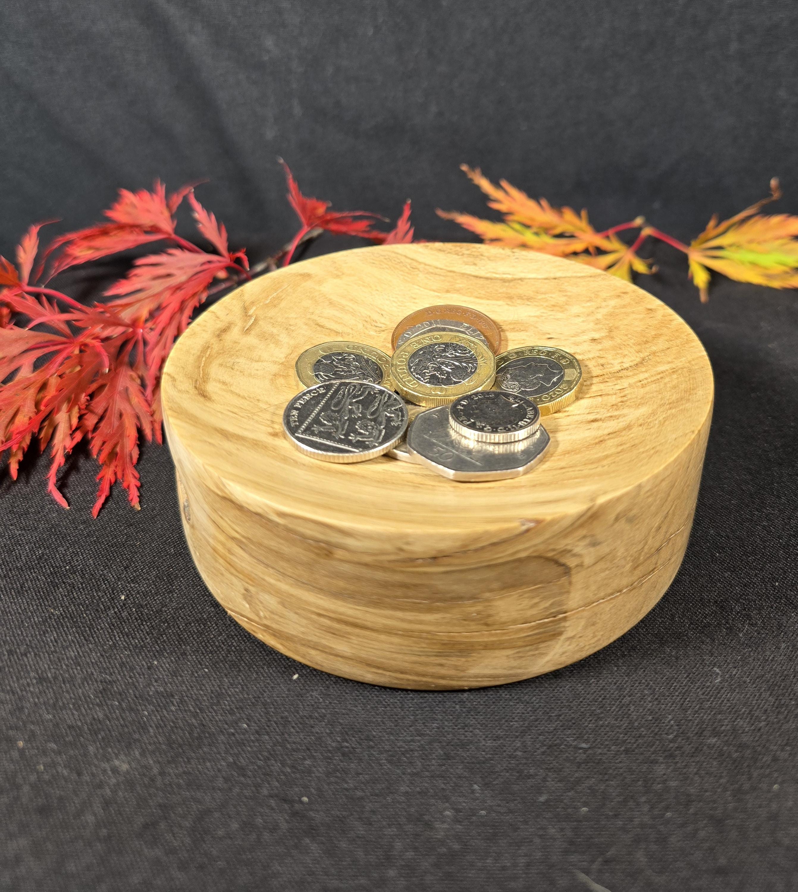 Handturned Oak Burr Coin Dish