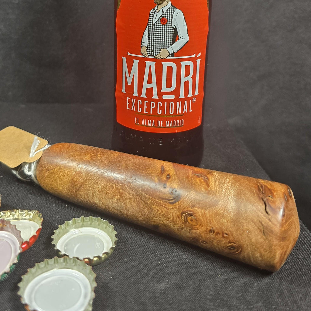 Handturned Elm Burr Bottle Opener