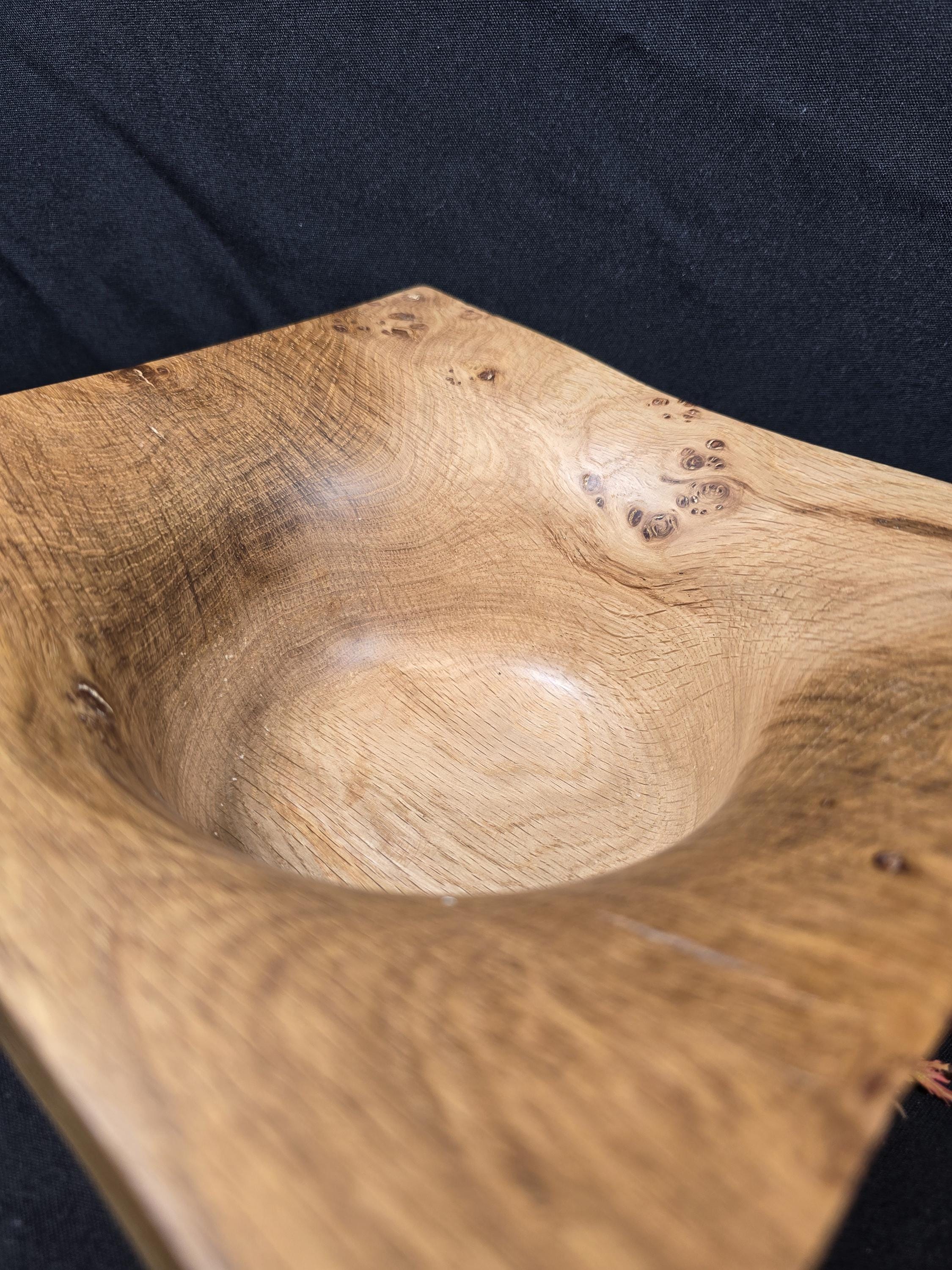 Square oak burr bowl