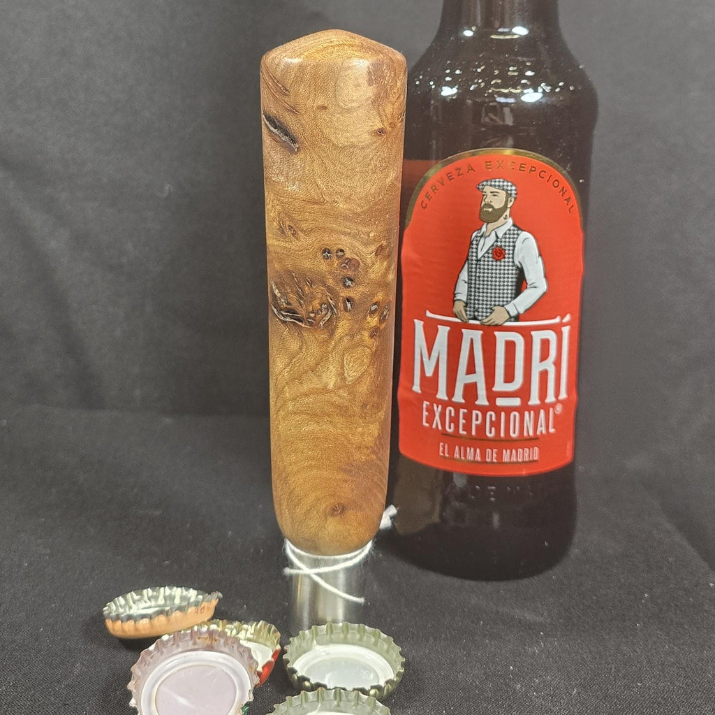 Handturned Elm Burr Bottle Opener