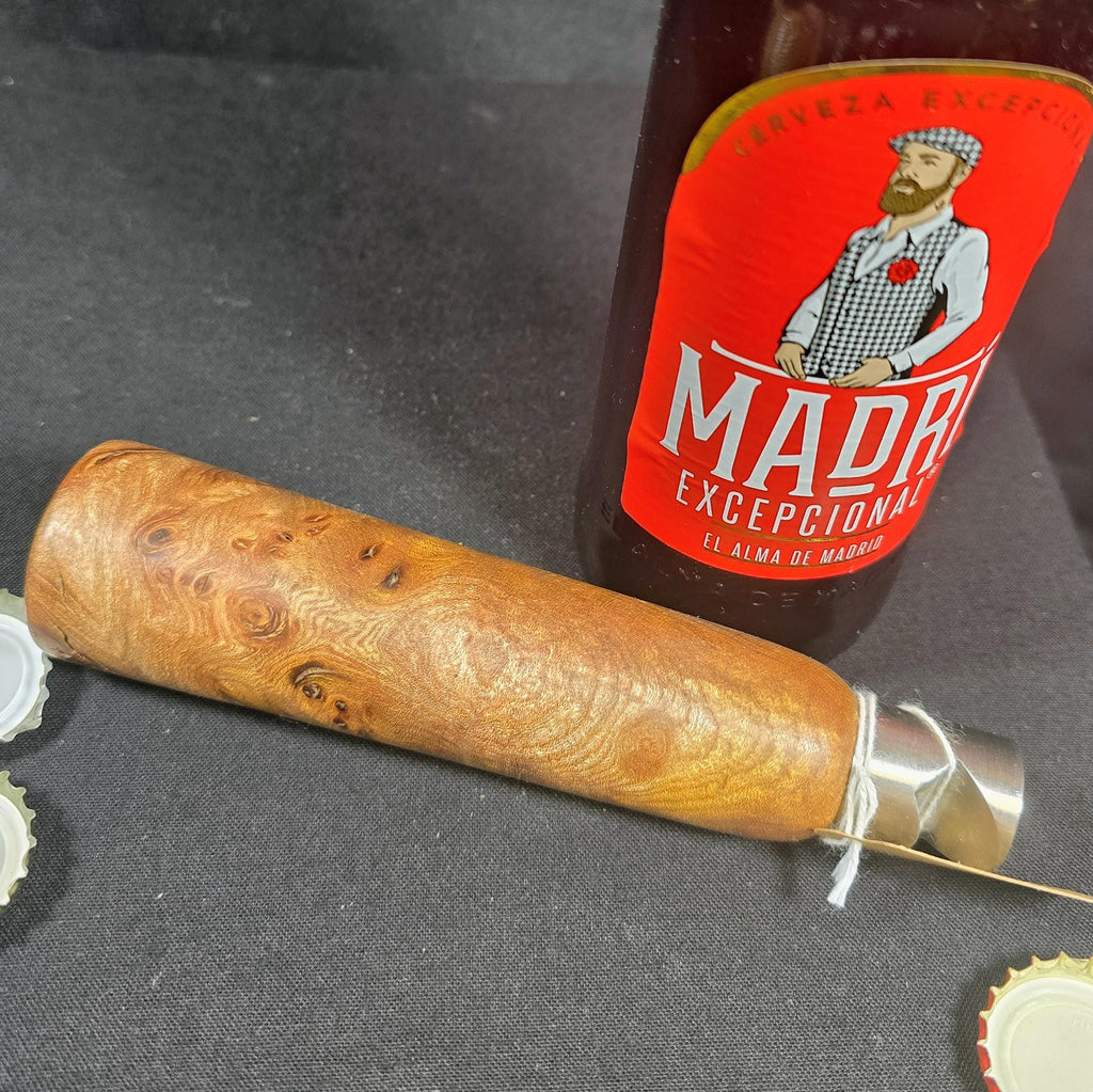 Handturned Elm Burr Bottle Opener