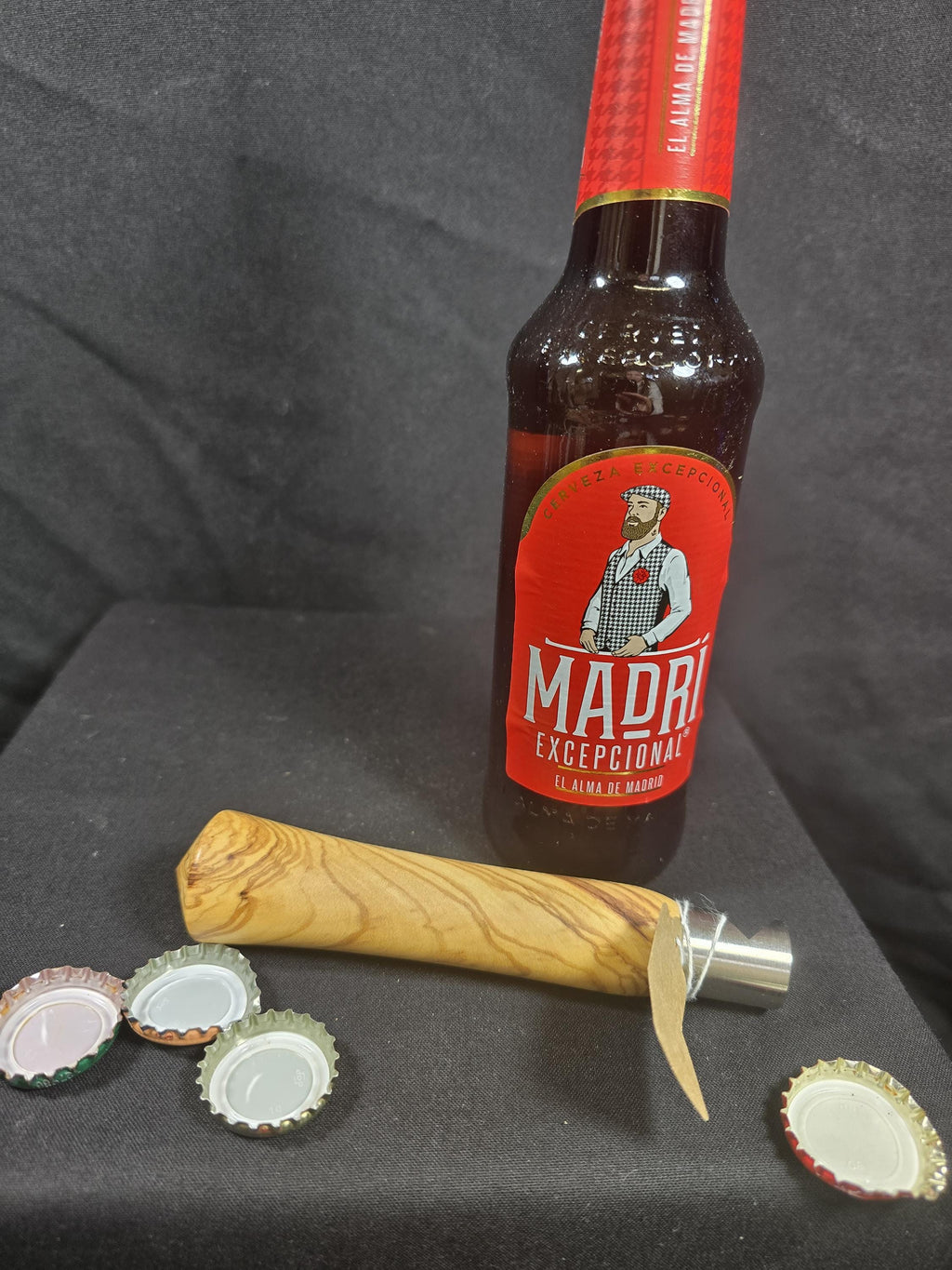 Handturned Olive Wood Bottle Opener