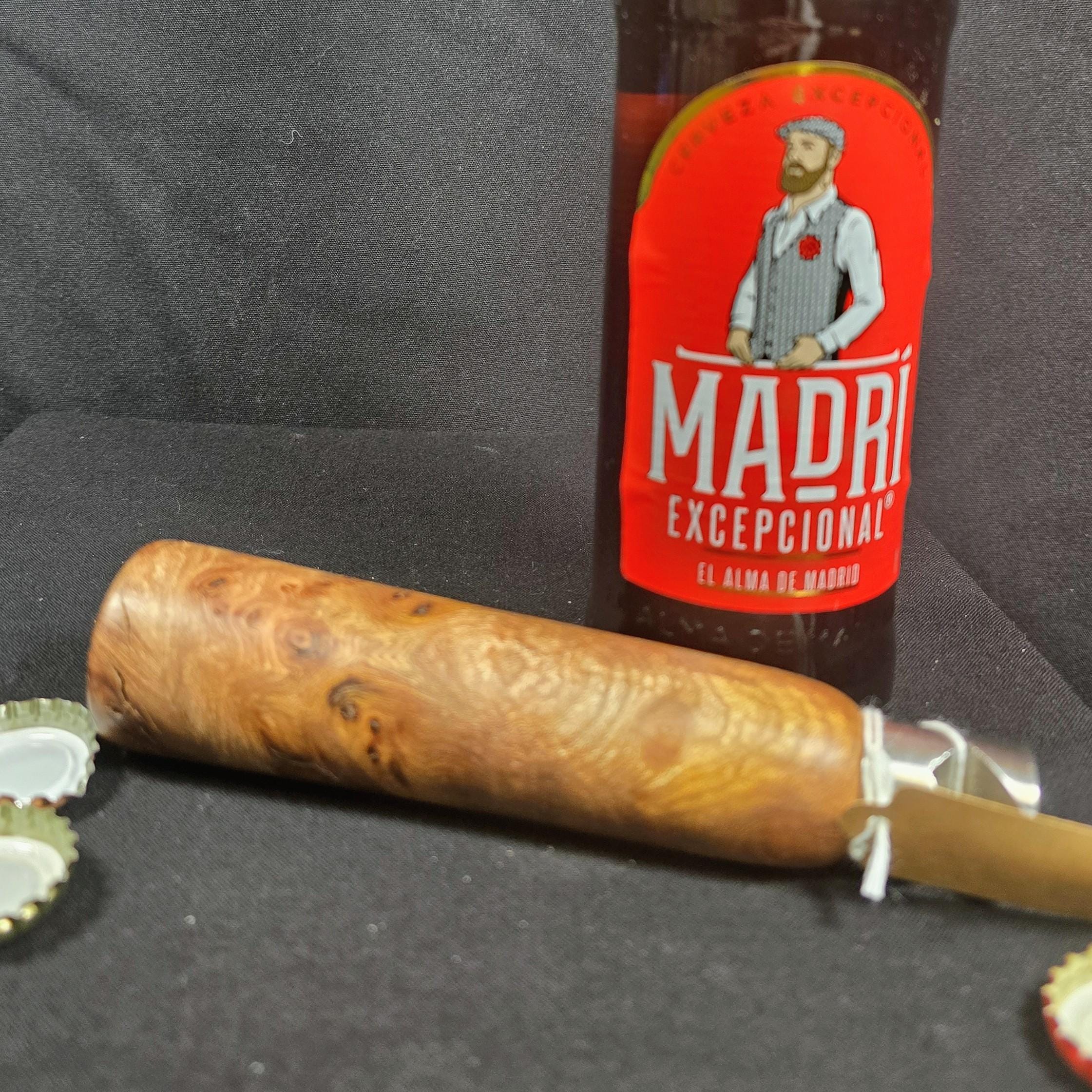 Handturned Elm Burr Bottle Opener