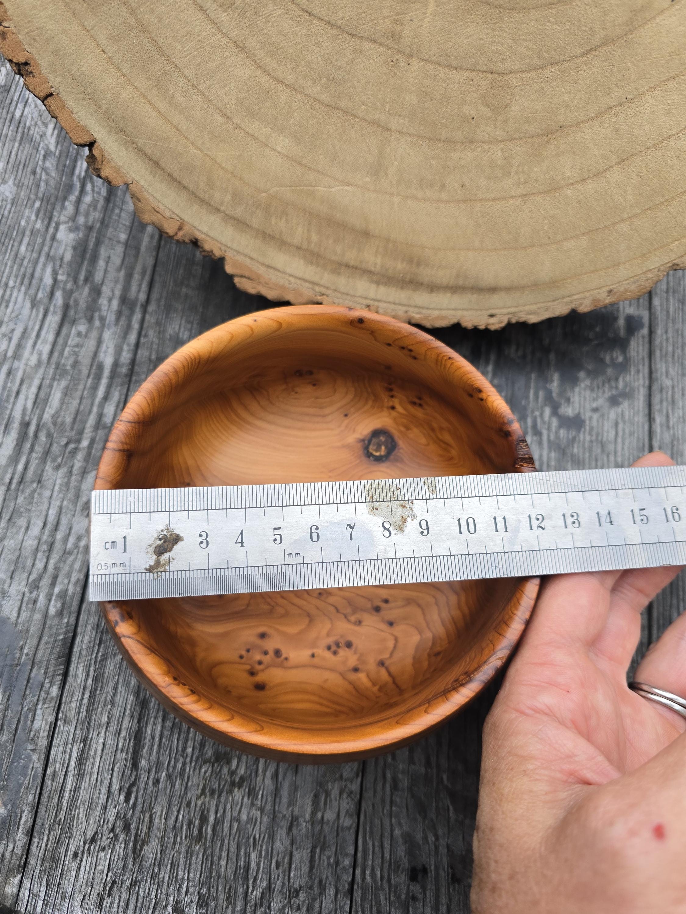 Handcrafted Rustic Yew Bowl