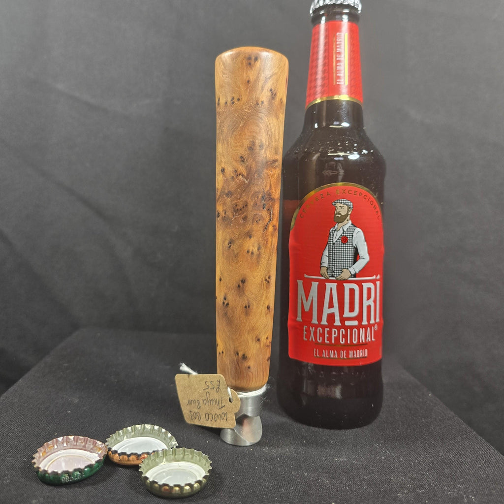 Handturned Thuya Burr Bottle Opener